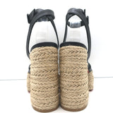 Christian Louboutin Super Mariza 130 Platform Espadrille Sandals Black Size 37