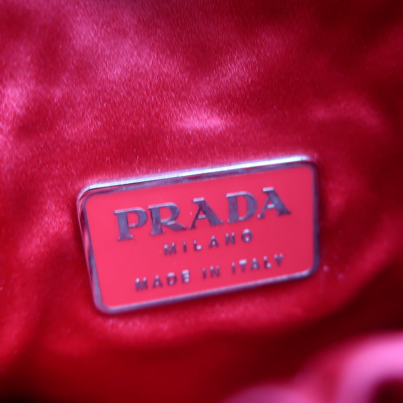 Prada Nylon Mini Tote Bag Red