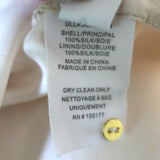 Ulla Johnson Ruffled Midi Dress Dorothea Cream Shibori Print Silk Size 0