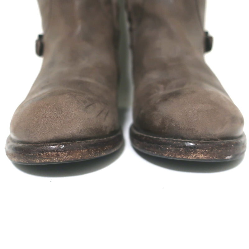 Henry Beguelin Knee High Riding Boots Brown Distressed Leather Size 38