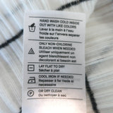 Vince Long Sleeve Top White/Black Striped Semi-Sheer Cotton Size Large NEW