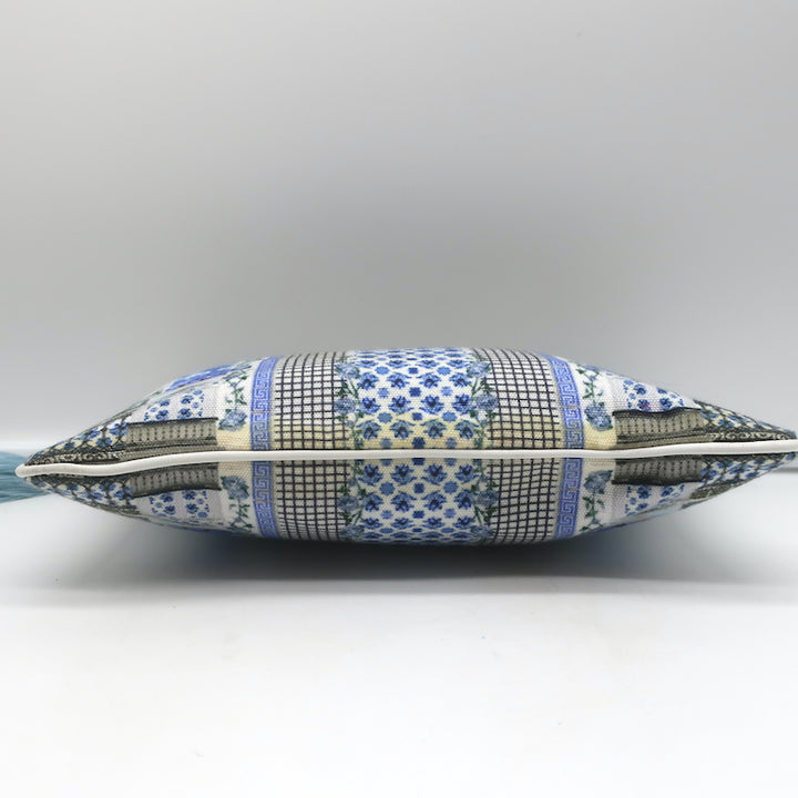 Camilla Small Clutch Blue/White Printed Canvas Bag