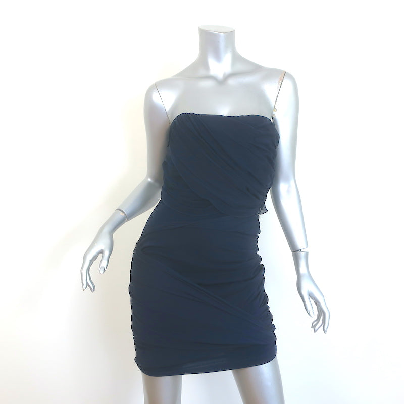 alice and olivia blue strapless dress Alice & Olivia strapless mini dress SM Silk turquoise Party Prom Evening Wedding