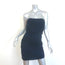 Alice + Olivia Austin Strapless Draped Mini Dress Navy Chiffon Size 10