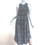 Ulla Johnson Sleeveless Midi Dress Cowrie Navy Printed Smocked Silk Size 2