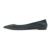 Christian Louboutin Ballalla Pointed Toe Ballet Flats Black Leather Size 39.5