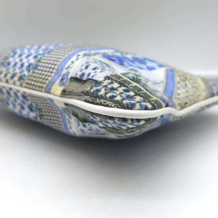 Camilla Small Clutch Blue/White Printed Canvas Bag