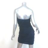 Alice + Olivia Austin Strapless Draped Mini Dress Navy Chiffon Size 10
