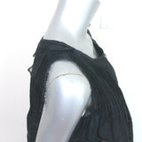Isabel Marant Ruffled Tank Top Ouda Black Lace-Trim Ramie Size 40