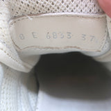 Fendi Mania Low Top Sneakers Cream Leather Size 37.5