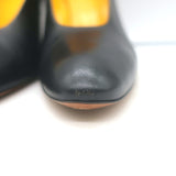 Celine Petal Heel Pumps Black Leather Size 38.5