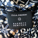 Ulla Johnson Sleeveless Midi Dress Cowrie Navy Printed Smocked Silk Size 2