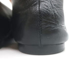 Christian Louboutin Ballalla Pointed Toe Ballet Flats Black Leather Size 39.5