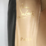 Christian Louboutin Ballalla Pointed Toe Ballet Flats Black Leather Size 39.5