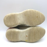 Fendi Mania Low Top Sneakers Cream Leather Size 37.5