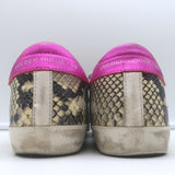Golden Goose Superstar Snakeskin Low Top Sneakers Ivory/Gray Size 37