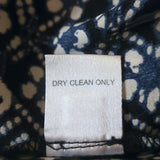 Ulla Johnson Sleeveless Midi Dress Cowrie Navy Printed Smocked Silk Size 2