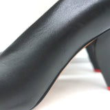Celine Petal Heel Pumps Black Leather Size 38.5