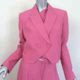 The Sei Three-Piece Suit Pink Size 4 Cropped Blazer Draped Top & Trouser Set