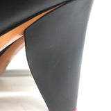 Celine Petal Heel Pumps Black Leather Size 38.5