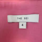 The Sei Three-Piece Suit Pink Size 4 Cropped Blazer Draped Top & Trouser Set