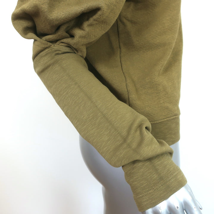 Ulla Johnson Puff Sleeve Sweatshirt Philo Olive Cotton Size Small