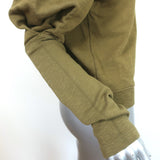 Ulla Johnson Puff Sleeve Sweatshirt Philo Olive Cotton Size Small