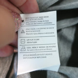 Vince Striped Long Sleeve Tee Heather Gray/Dark Green Jersey Size Large NEW