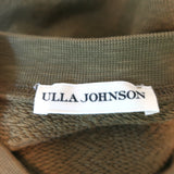 Ulla Johnson Puff Sleeve Sweatshirt Philo Olive Cotton Size Small