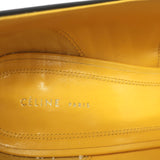 Celine Petal Heel Pumps Black Leather Size 38.5