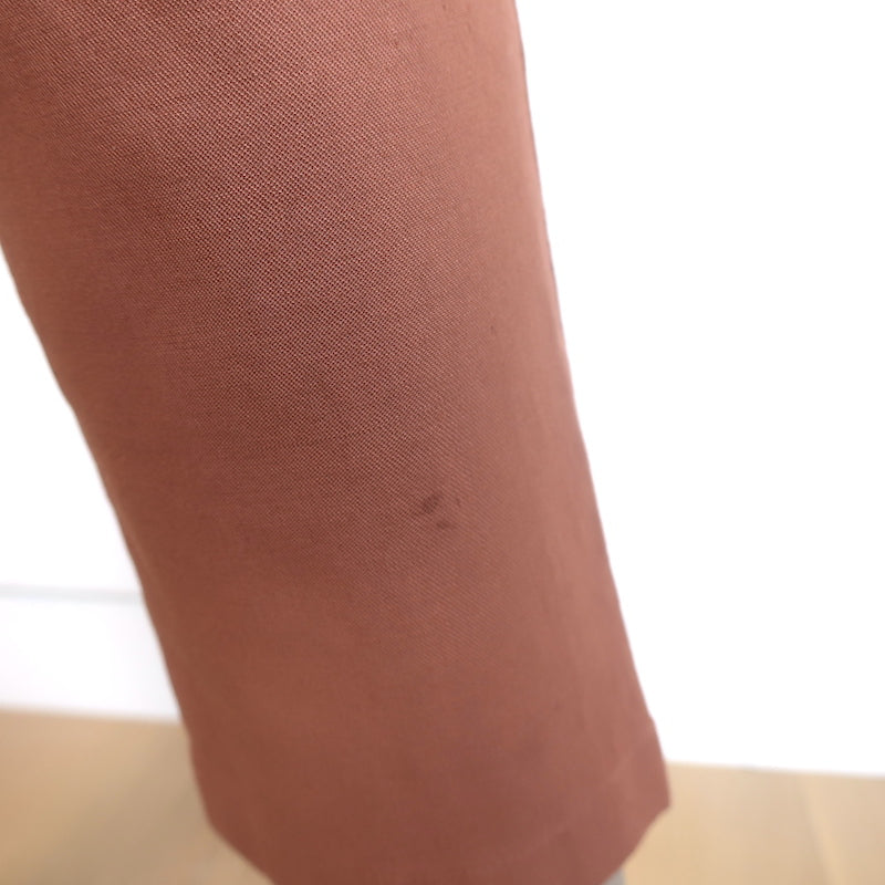 A.L.C. Davis Paperbag Waist Pants Rust Brown Linen-Blend Size 2