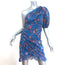 Isabel Marant Etoile One-Shoulder Mini Dress Esther Blue Printed Cotton Size 36