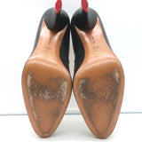 Celine Petal Heel Pumps Black Leather Size 38.5