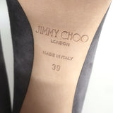 Jimmy Choo Laria Almond Toe Pumps Dusk Gray Suede Size 39 NEW