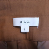 A.L.C. Davis Paperbag Waist Pants Rust Brown Linen-Blend Size 2