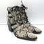 Sam Edelman Elana Studded Cutout Ankle Boots Snake Print Leather Size 9 NEW
