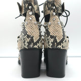 Sam Edelman Elana Studded Cutout Ankle Boots Snake Print Leather Size 9 NEW