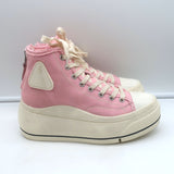 R13 Kurt Platform High Top Sneakers Pink Canvas Size 7