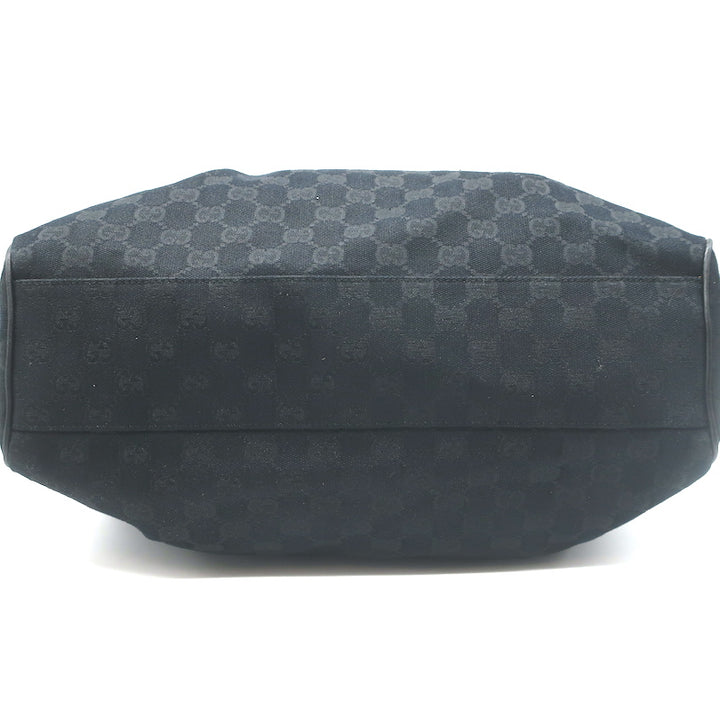 Gucci Sukey Medium Tote Black GG Canvas Shoulder Bag