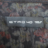 Etro Floral Print Mesh Midi Skirt Black Size 40