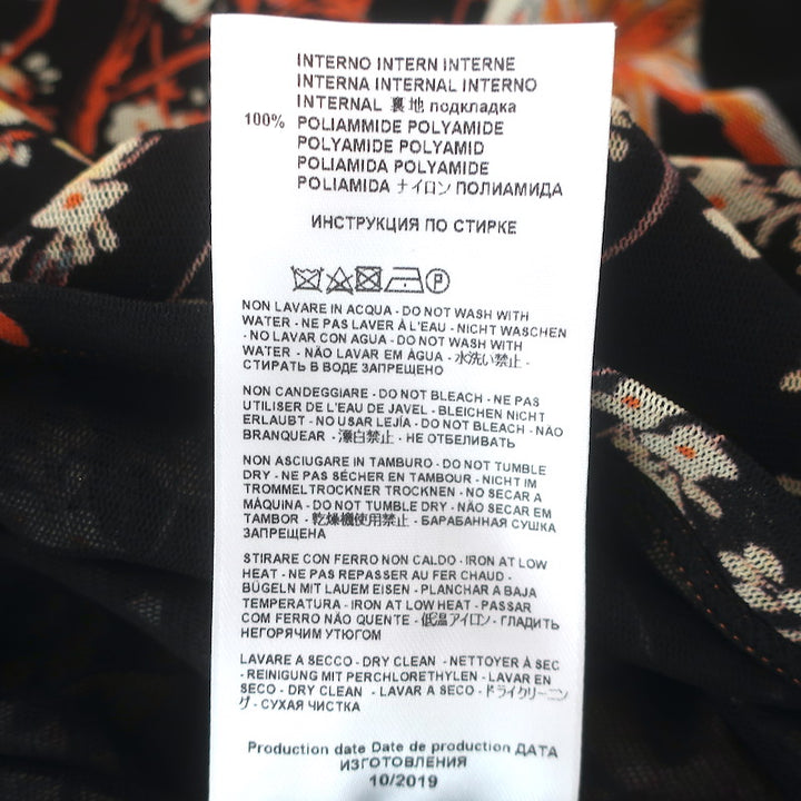 Etro Floral Print Mesh Midi Skirt Black Size 40