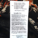 Etro Floral Print Mesh Midi Skirt Black Size 40