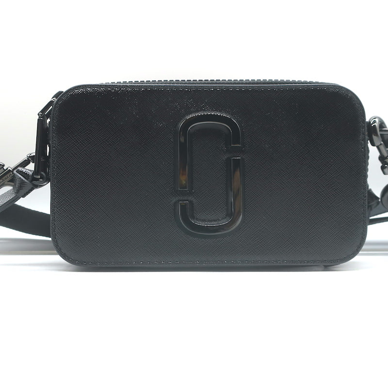 Marc Jacobs The Snapshot DTM Crossbody Camera Bag Black Saffiano Leather NEW