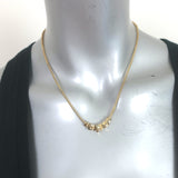 Array Twisted Cubes Necklace 18k Gold NEW