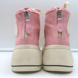 R13 Kurt Platform High Top Sneakers Pink Canvas Size 7