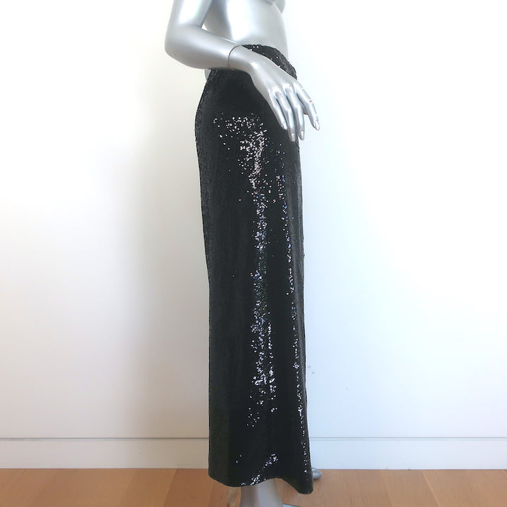 Miu Miu Sequined Midi Skirt Black Size 38 NEW
