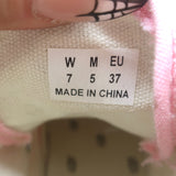 R13 Kurt Platform High Top Sneakers Pink Canvas Size 7