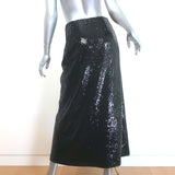 Miu Miu Sequined Midi Skirt Black Size 38 NEW