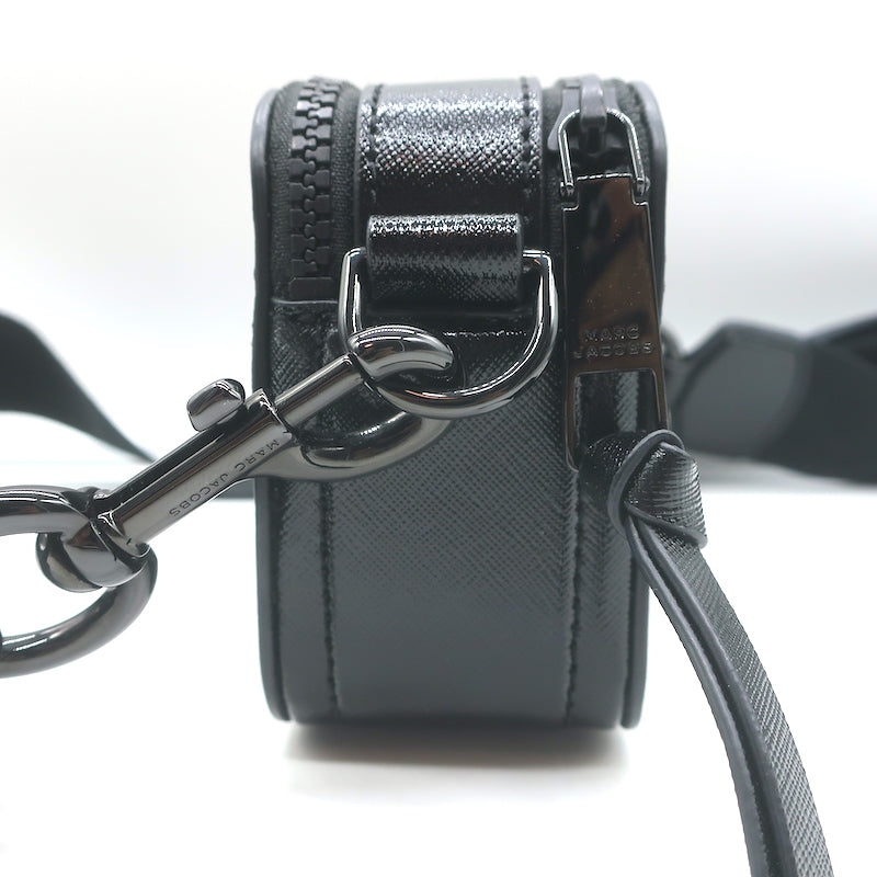 Marc Jacobs The Snapshot DTM Crossbody Camera Bag Black Saffiano Leather NEW