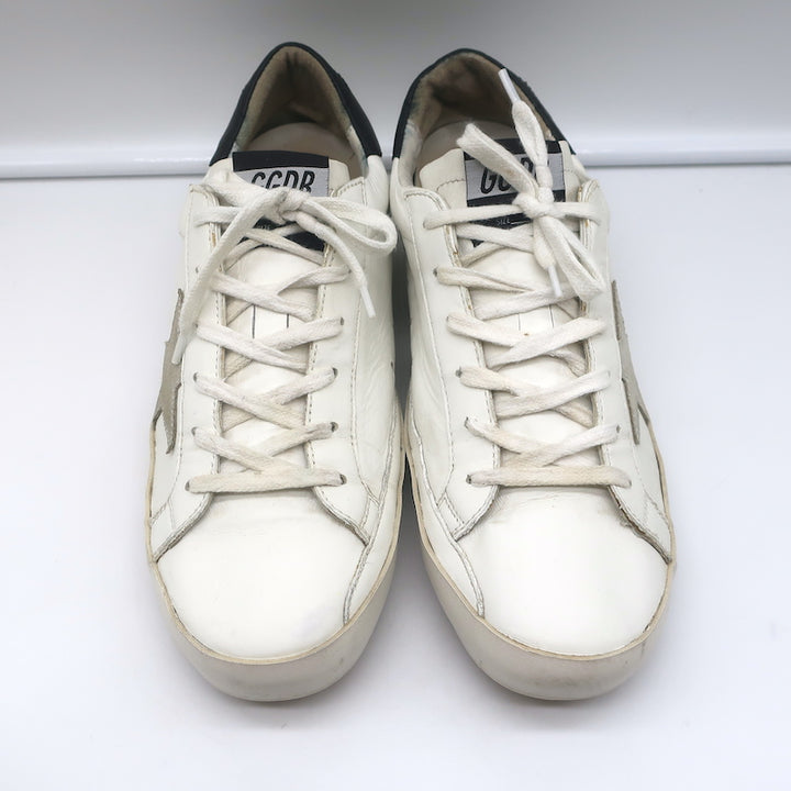 Golden Goose Superstar Sneakers White &amp; Black Leather Size 40